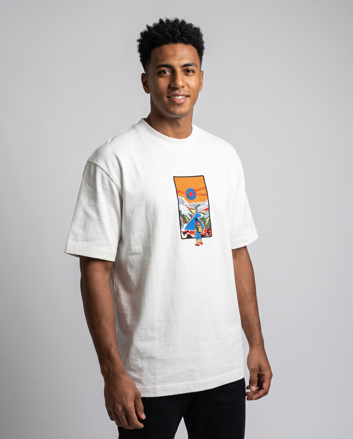 Wanderer Embroidery Box Fit T-Shirt