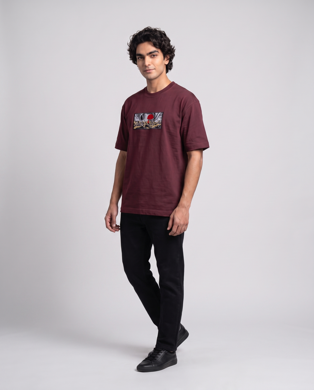Warrior Spirit Embroidery Box Fit T-Shirt