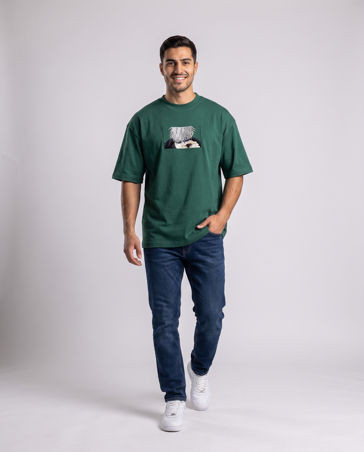Infinity Warrior Embroidery Box Fit T-Shirt