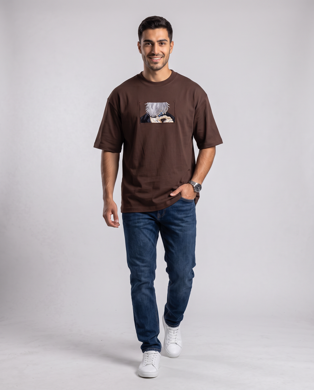 Infinity Warrior Embroidery Box Fit T-Shirt